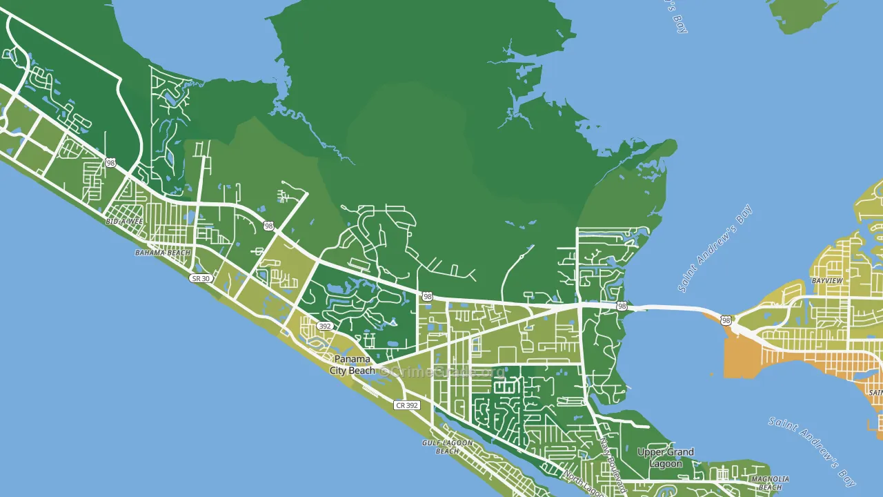 West Bay, FL Map of Murder Rates