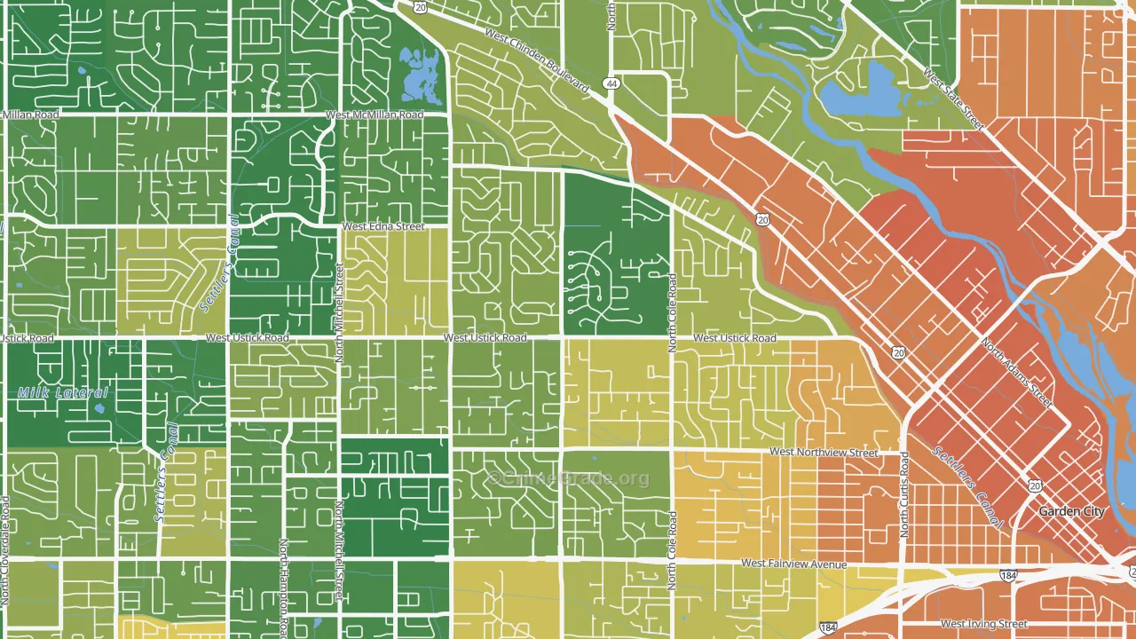 West Bench, Boise, ID Map of Murder Rates