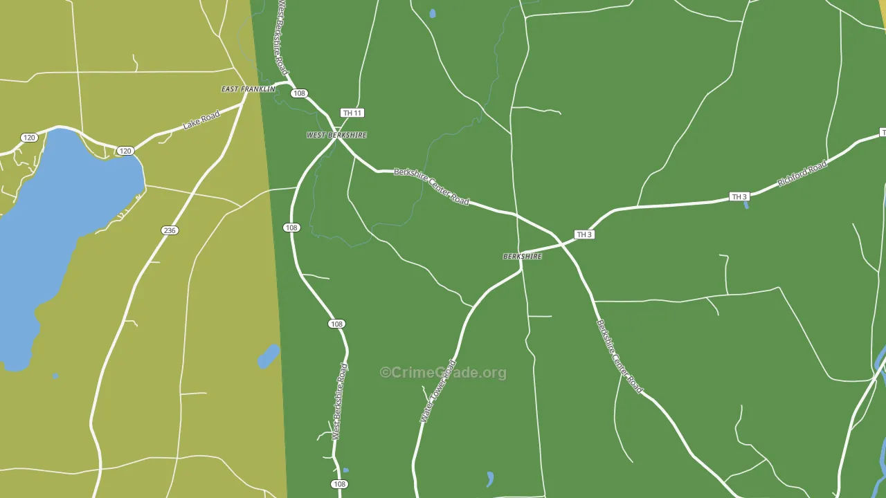 West Berkshire, VT Map of Murder Rates