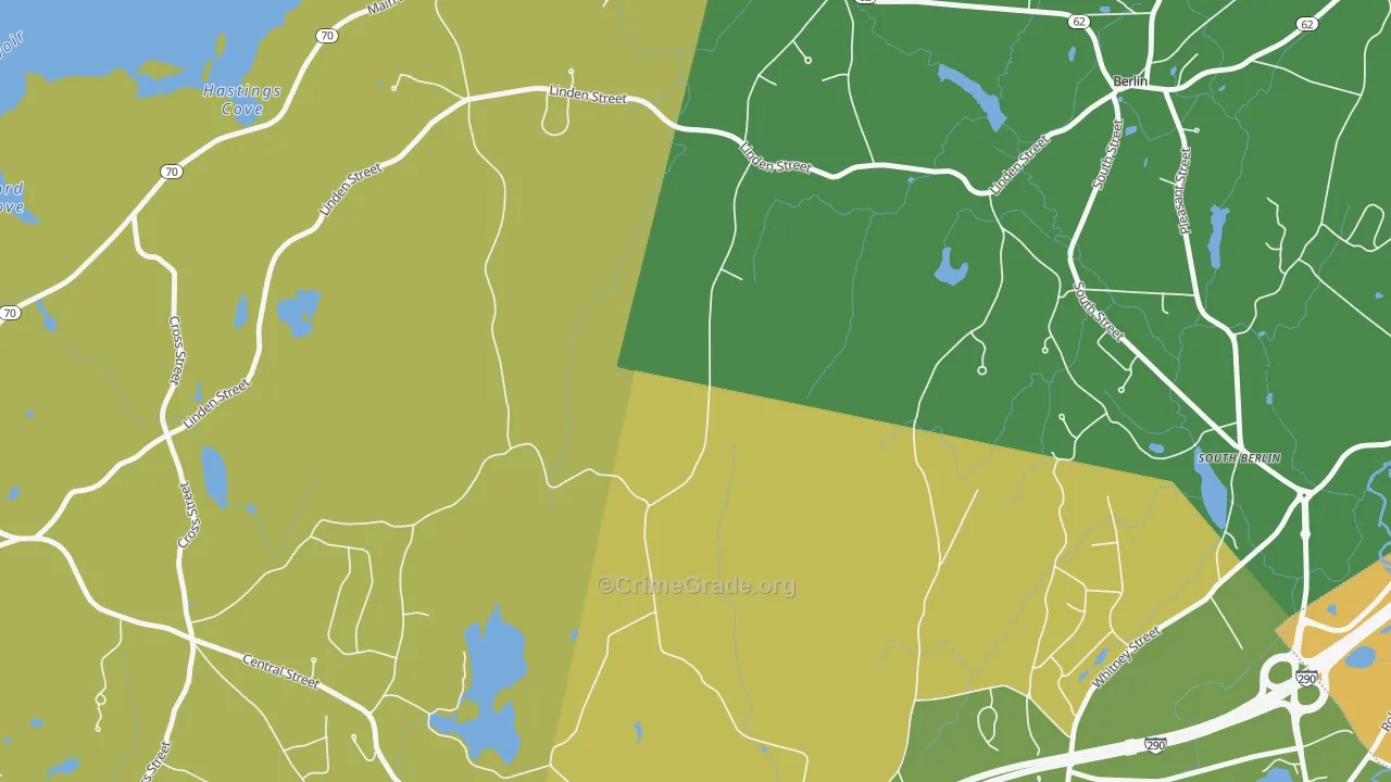 West Berlin, MA Map of Murder Rates