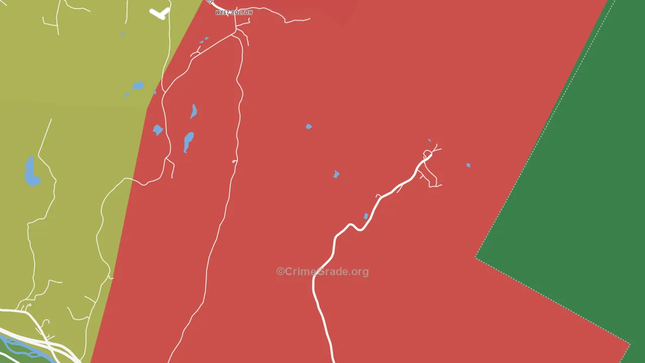 West Bolton, VT Map of Murder Rates
