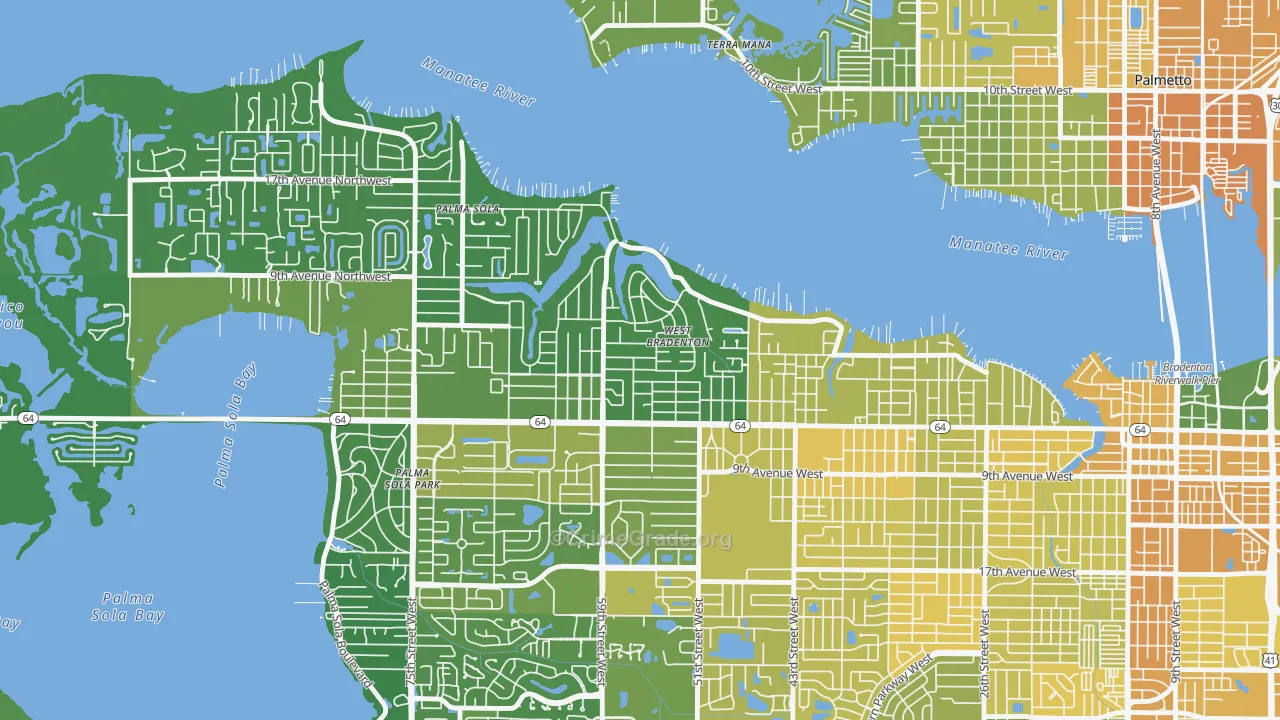 West Bradenton, FL Map of Murder Rates