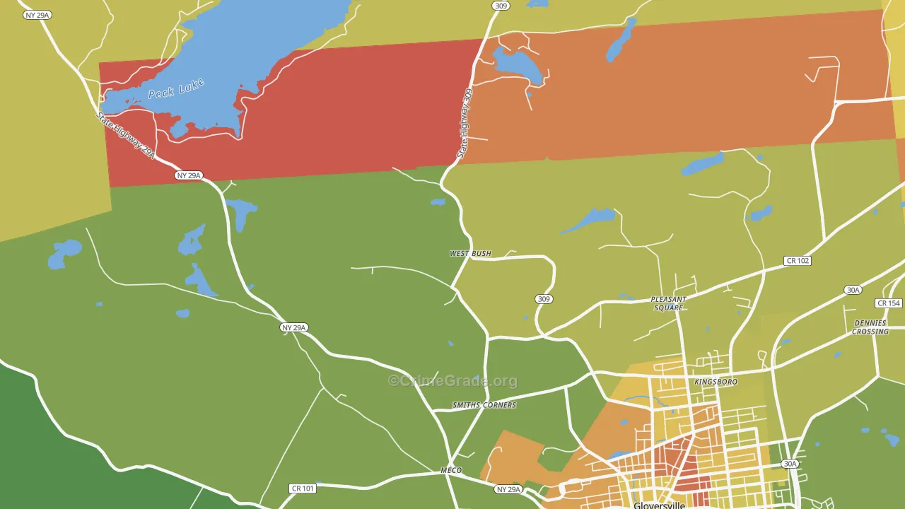 West Bush, NY Map of Murder Rates