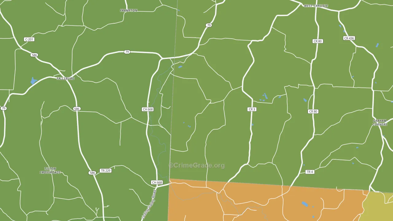 West Carlisle, OH Map of Murder Rates