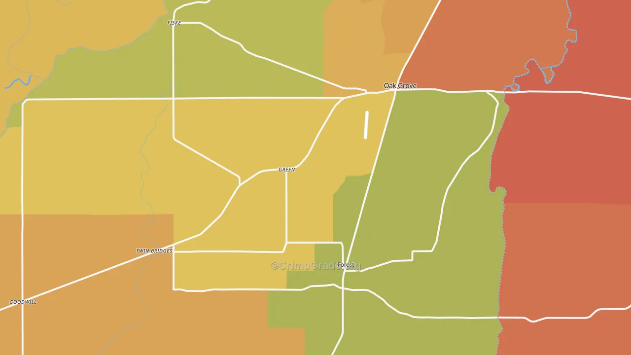 West Carroll Parish, LA Map of Murder Rates