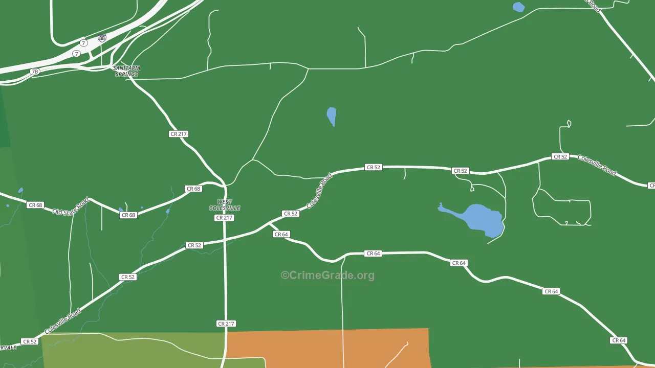 West Colesville, NY Map of Murder Rates