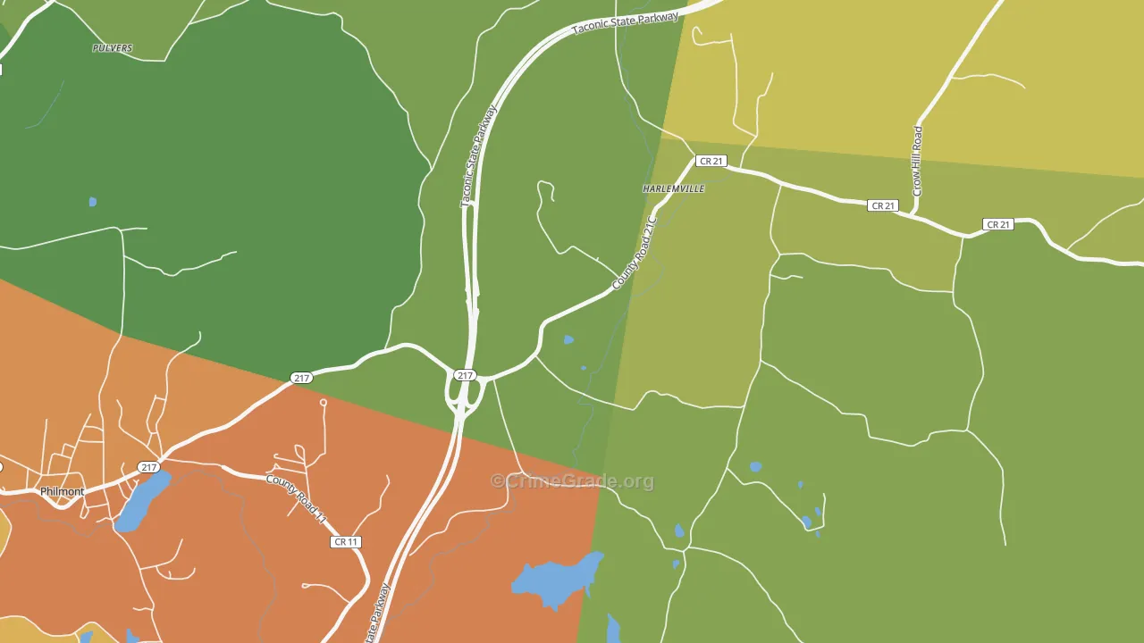 West Copake, NY Map of Murder Rates