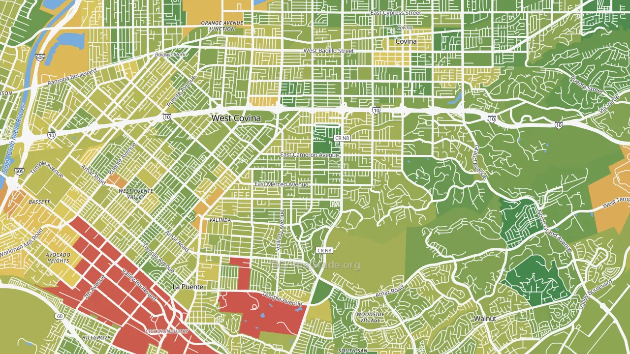 West Covina, CA Map of Murder Rates