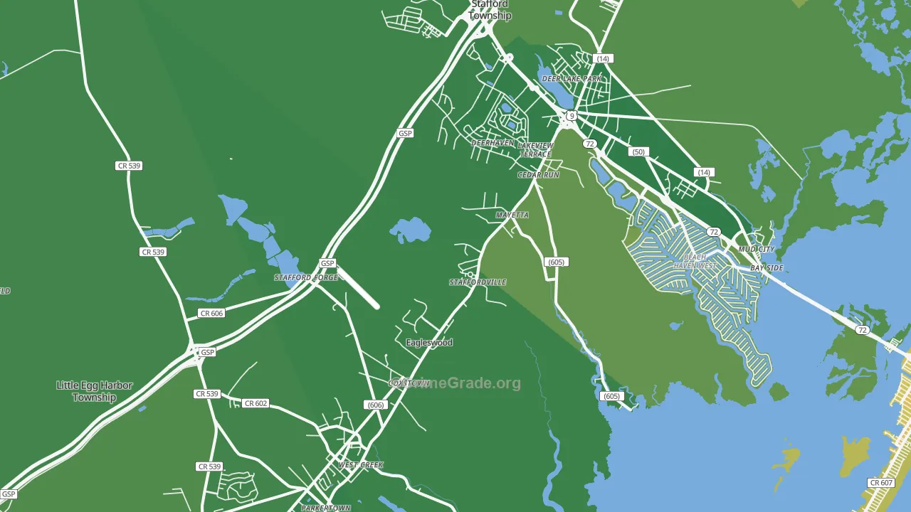 West Creek, NJ Map of Murder Rates