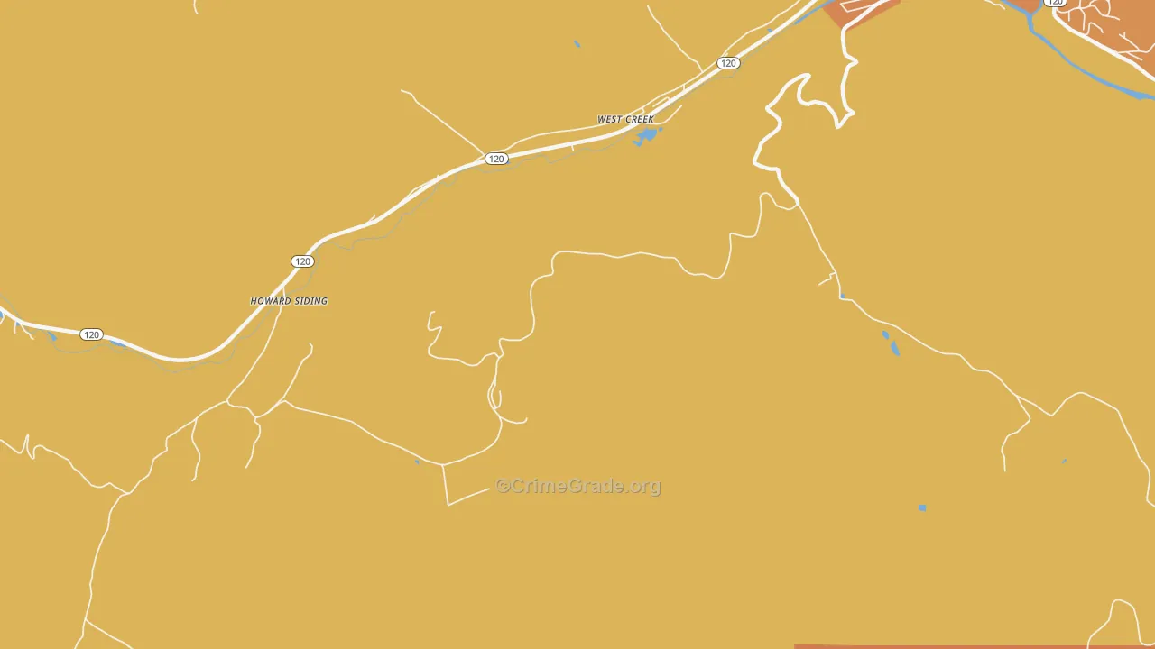 West Creek, PA Map of Murder Rates