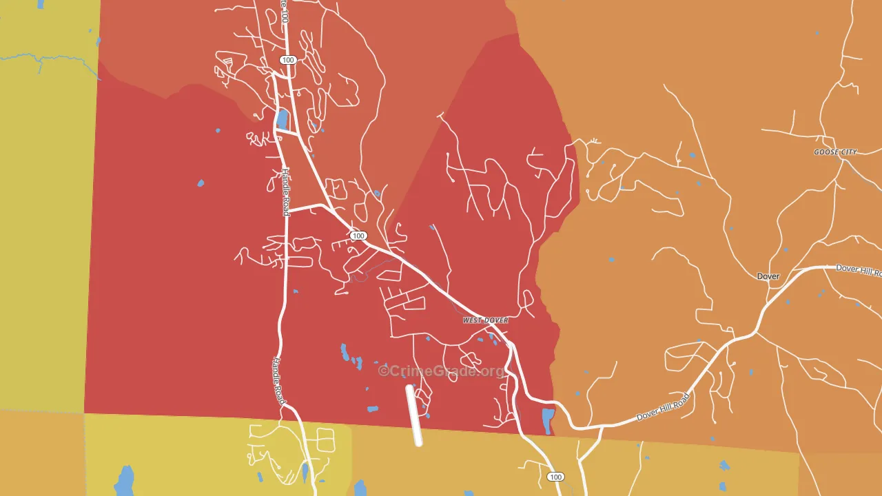 West Dover, VT Map of Murder Rates