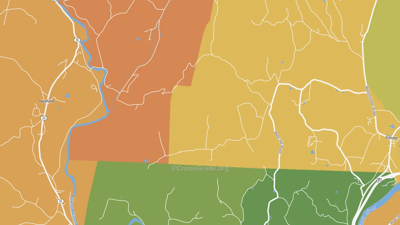 West Dummerston, VT Map of Murder Rates