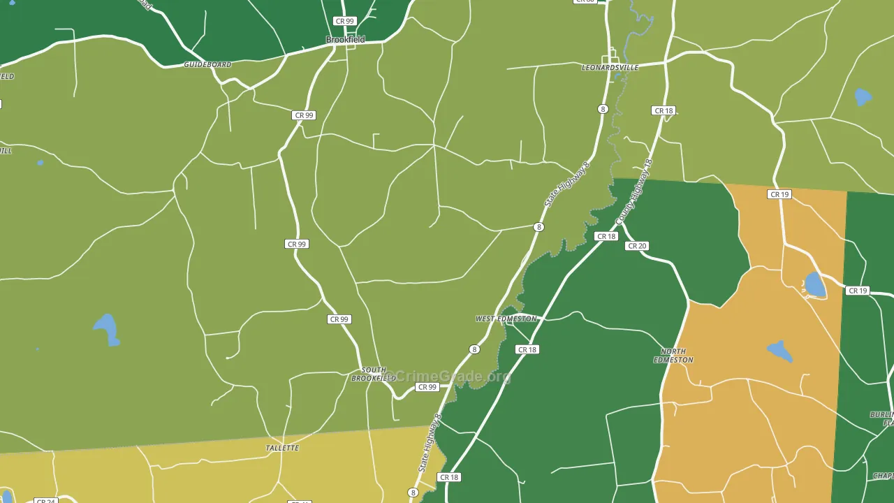 West Edmeston, NY Map of Murder Rates
