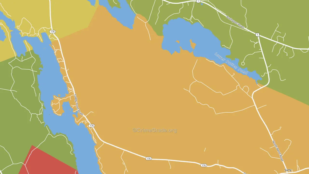 West Ellsworth, ME Map of Murder Rates