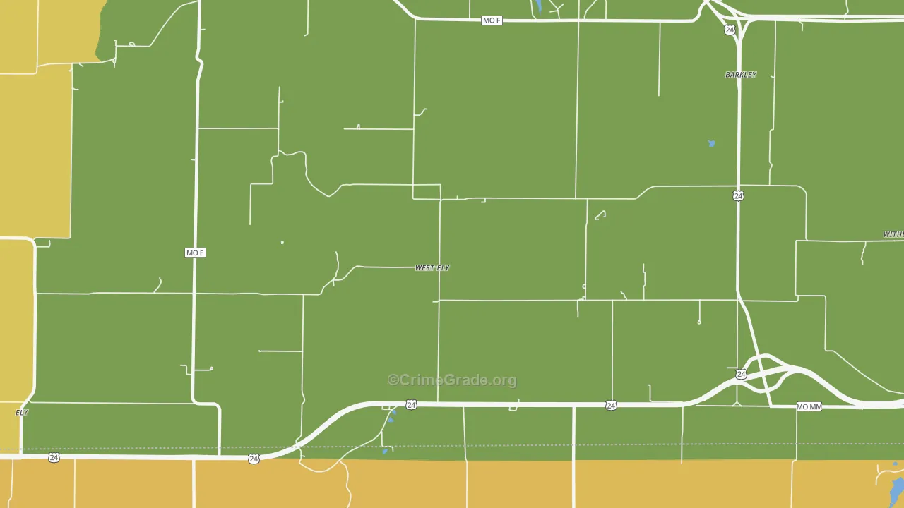 West Ely, MO Map of Murder Rates
