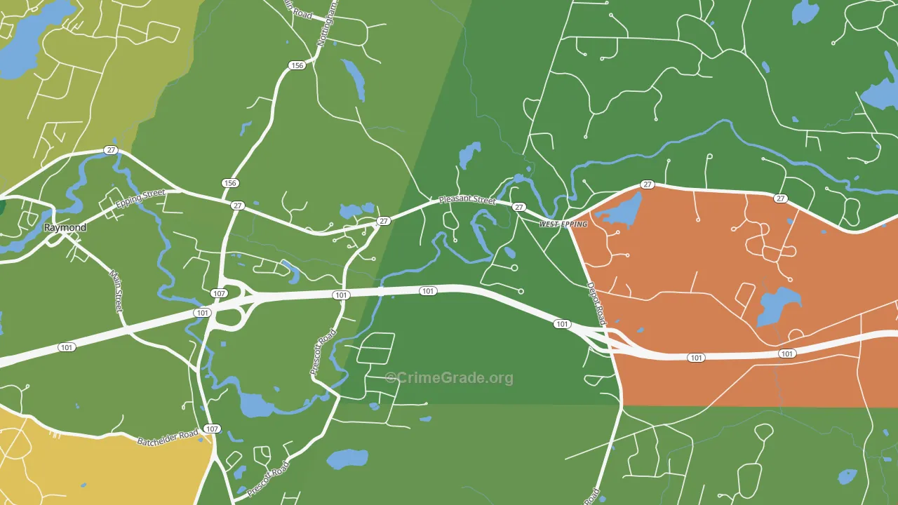 West Epping, NH Map of Murder Rates