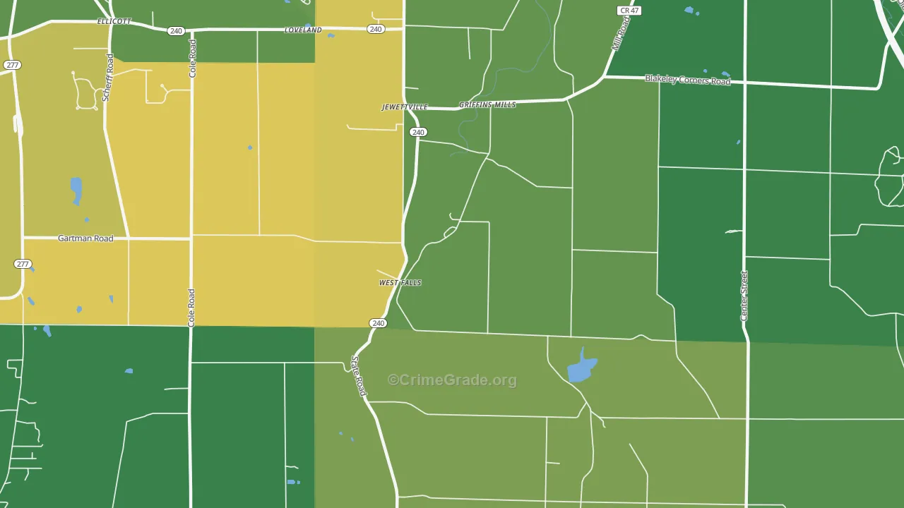 West Falls, NY Map of Murder Rates