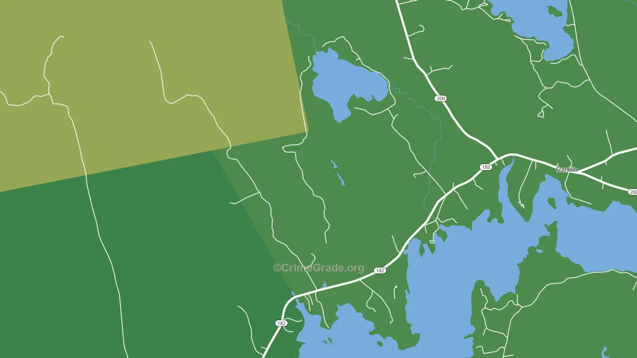 West Franklin, ME Map of Murder Rates