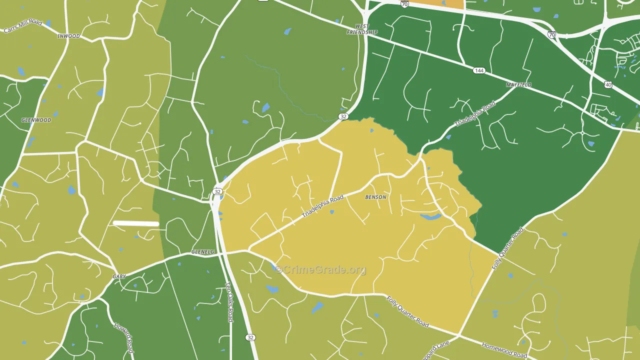 West Friendship, MD Map of Murder Rates