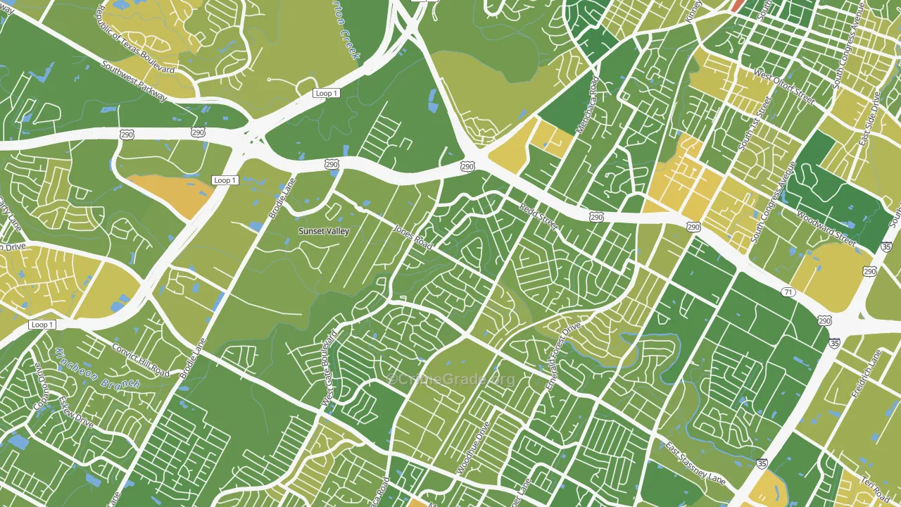 West Gate, Austin, TX Map of Murder Rates