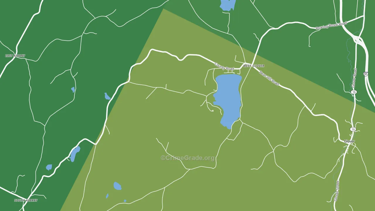 West Glover, VT Map of Murder Rates