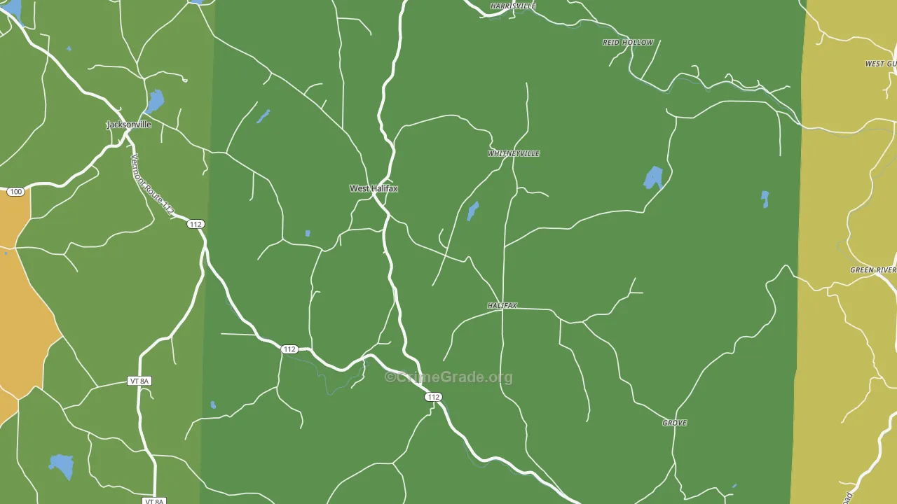 West Halifax, VT Map of Murder Rates