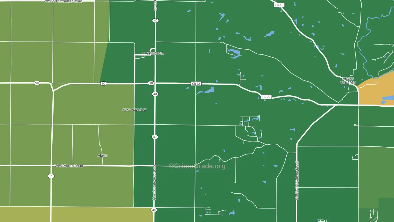 West Hallock, IL Map of Murder Rates