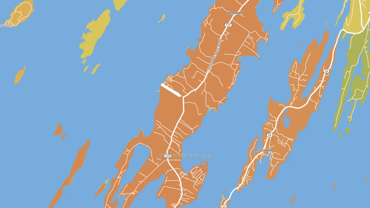 West Harpswell, ME Map of Murder Rates