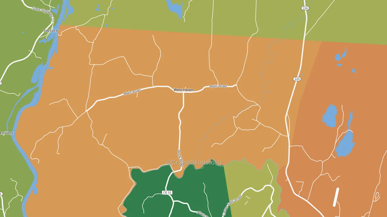 West Haven, VT Map of Murder Rates