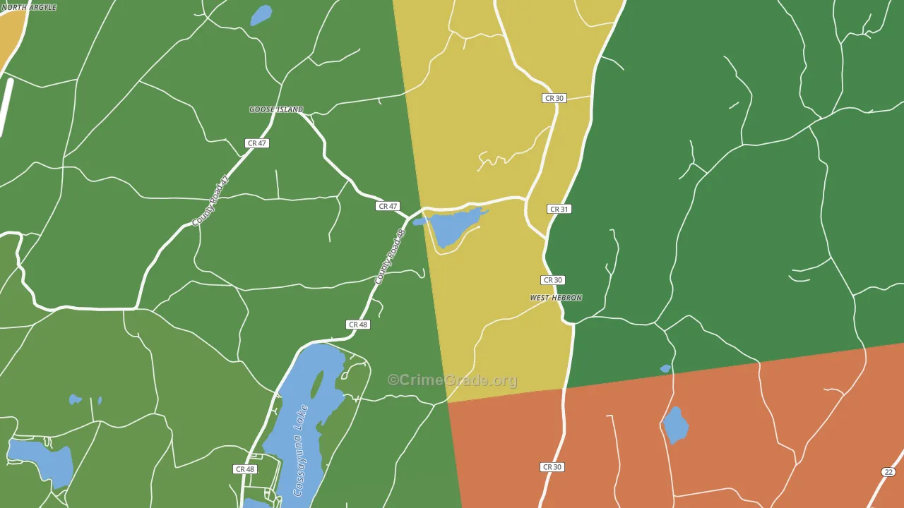 West Hebron, NY Map of Murder Rates
