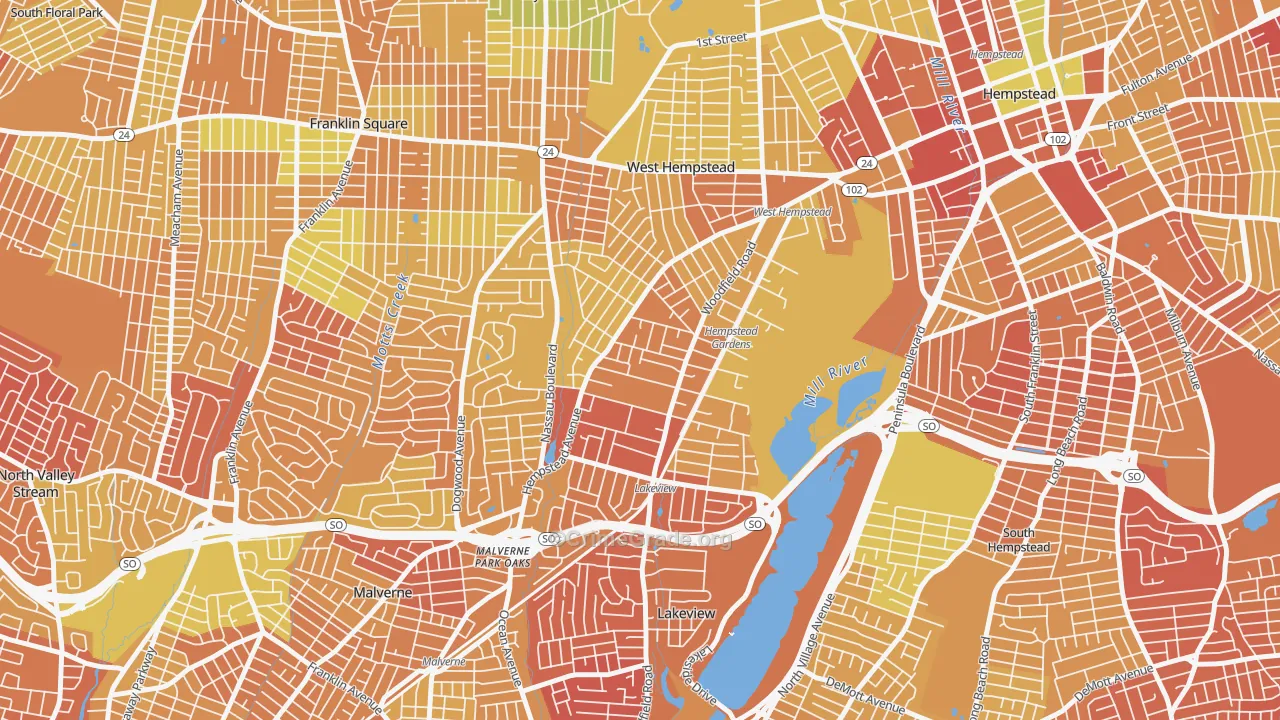 West Hempstead, NY Map of Murder Rates