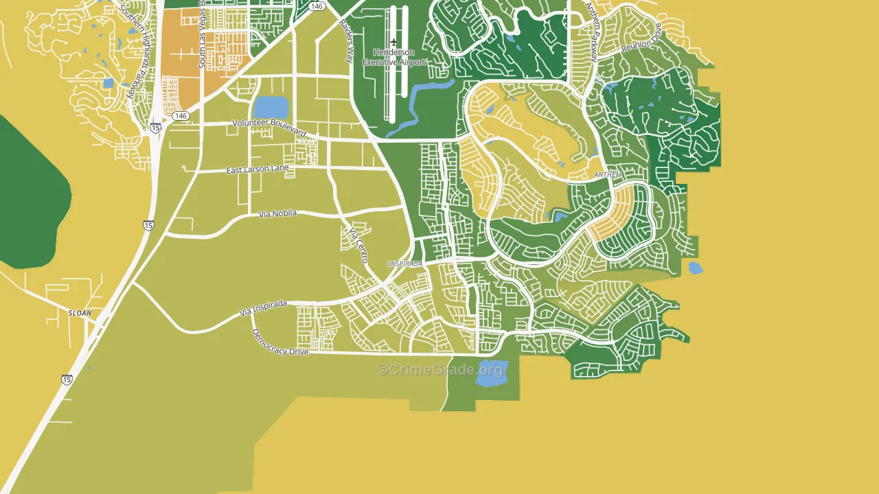 West Henderson, Henderson, NV Map of Murder Rates