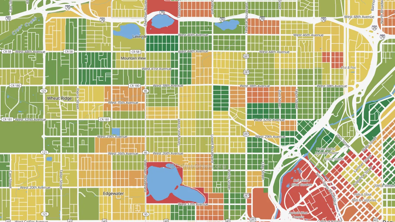 West Highland, Denver, CO Map of Murder Rates