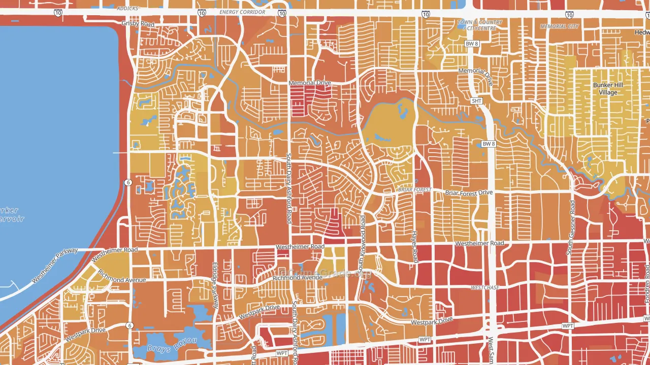 West Houston, Houston, TX Map of Murder Rates