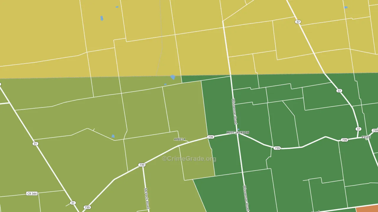 West Jackson, OH Map of Murder Rates