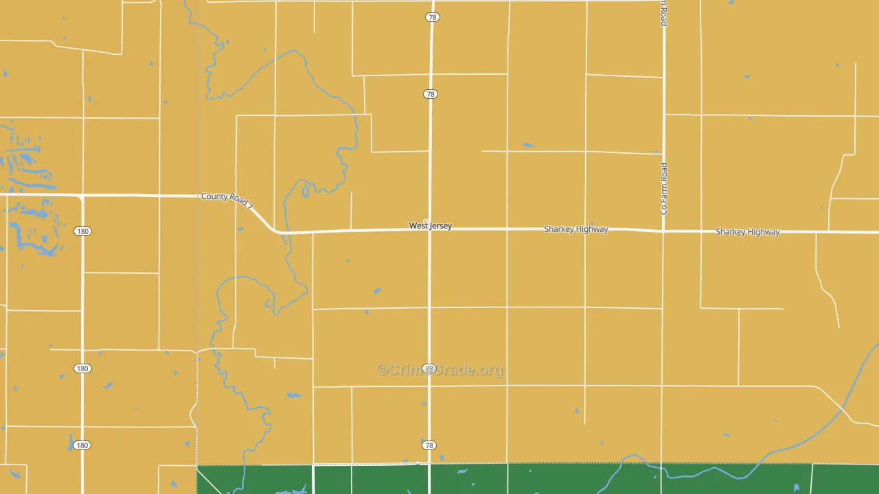 West Jersey, IL Map of Murder Rates