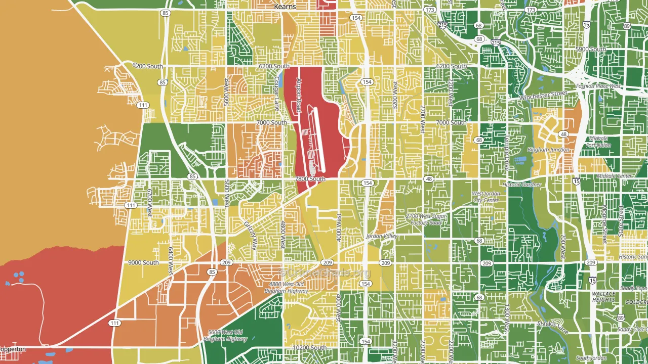 West Jordan, UT Map of Murder Rates