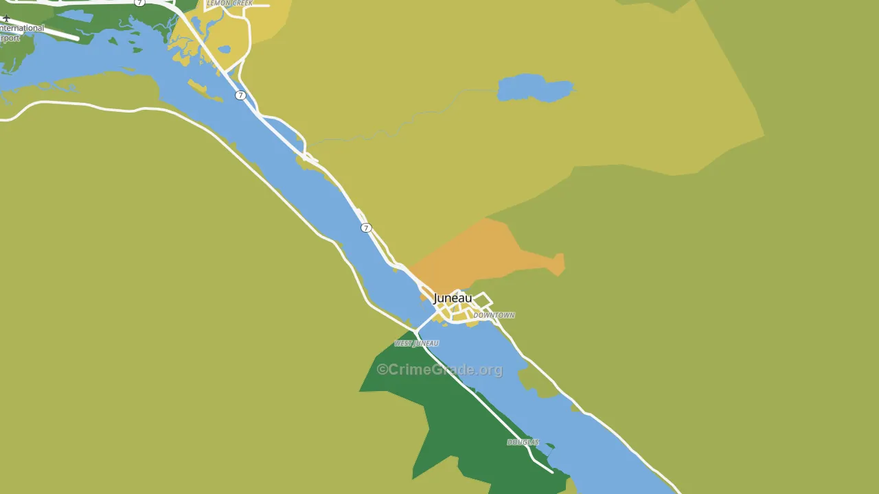 West Juneau, AK Map of Murder Rates