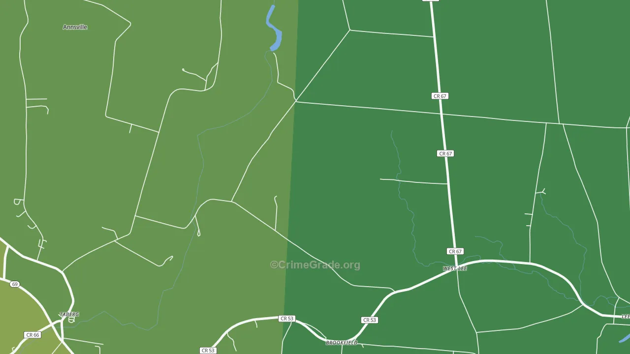 West Lee, NY Map of Murder Rates