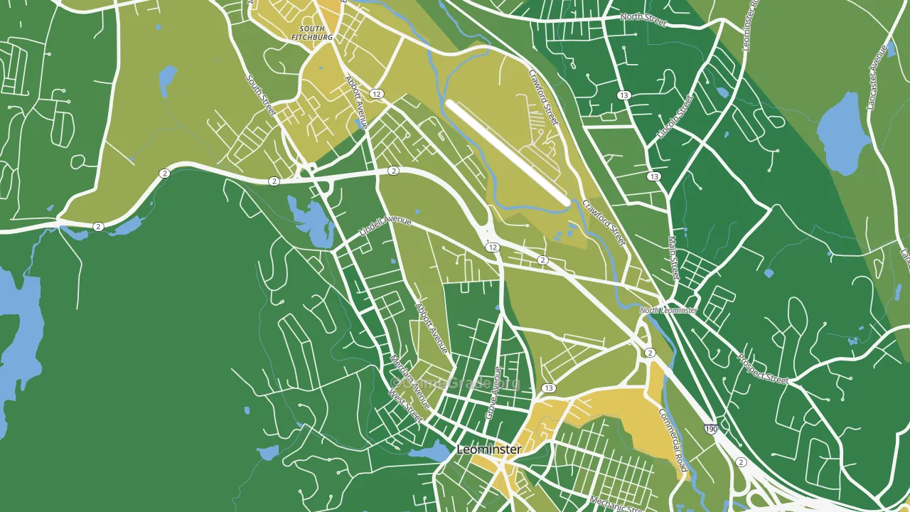 West Leominster, Leominster, MA Map of Murder Rates