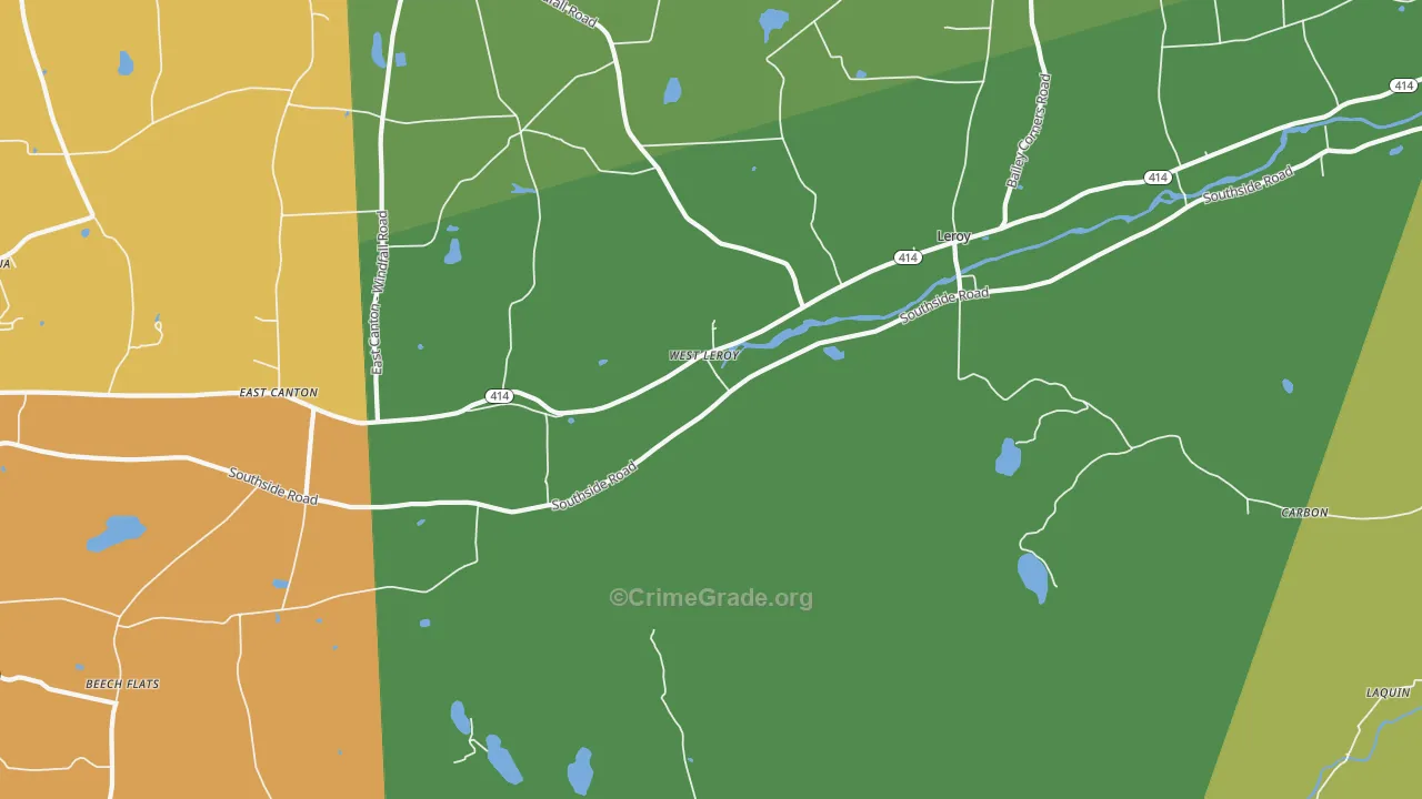 West Leroy, PA Map of Murder Rates