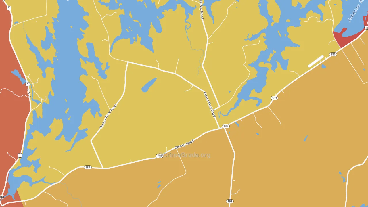 West Lubec, ME Map of Murder Rates