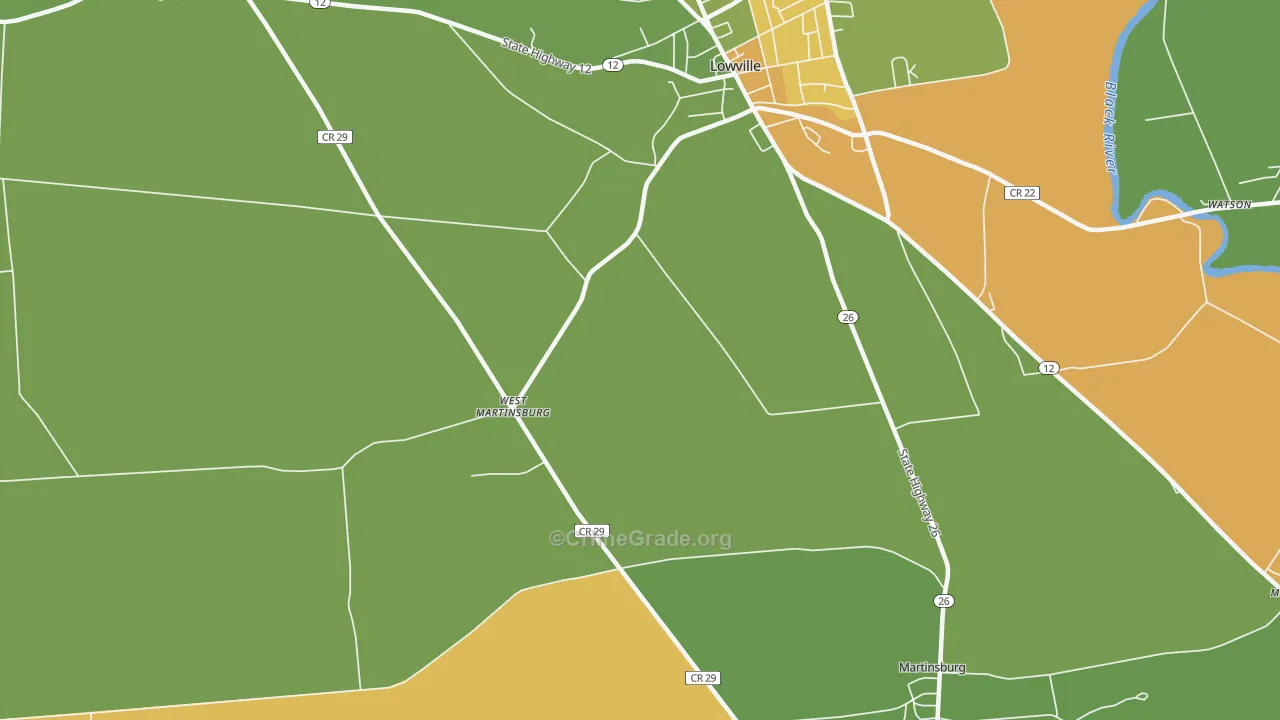 West Martinsburg, NY Map of Murder Rates
