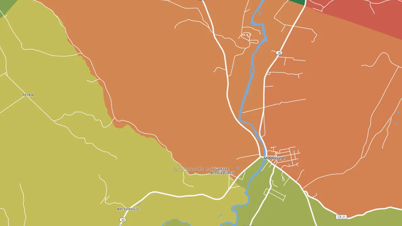 West Middleburgh, NY Map of Murder Rates