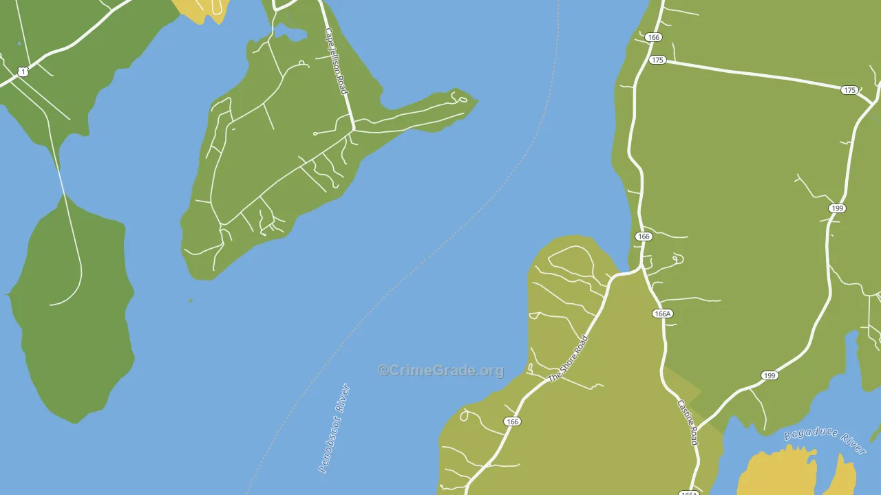 West Penobscot, ME Map of Murder Rates