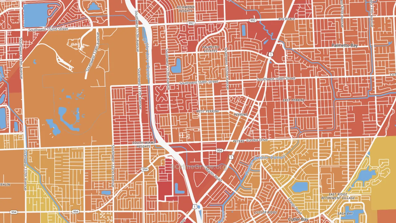 West Perrine, FL Map of Murder Rates