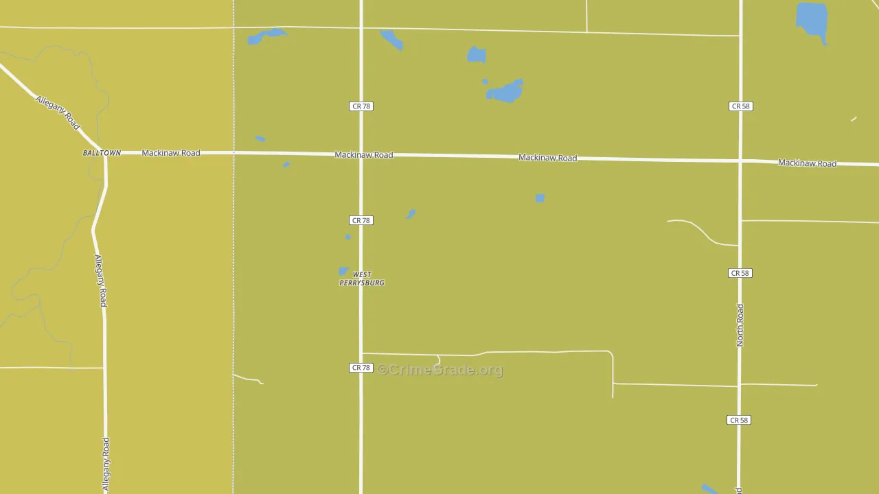 West Perrysburg, NY Map of Murder Rates