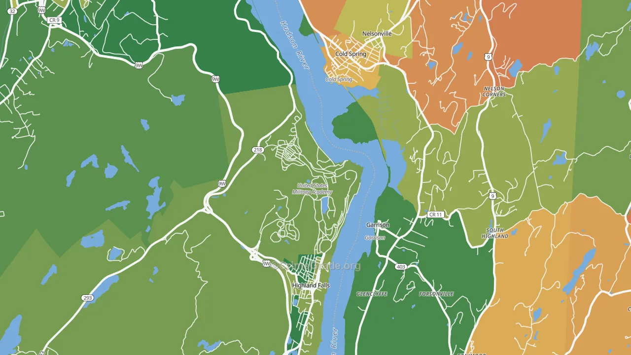 West Point, NY Map of Murder Rates