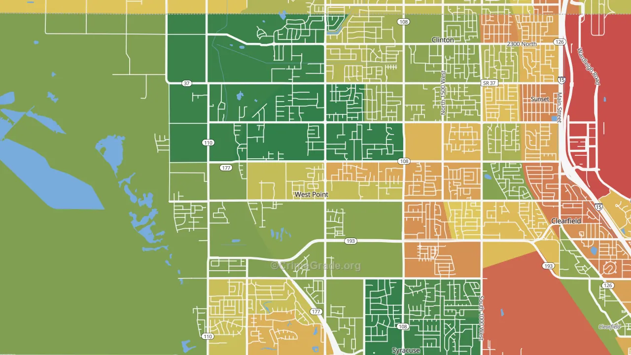 West Point, UT Map of Murder Rates