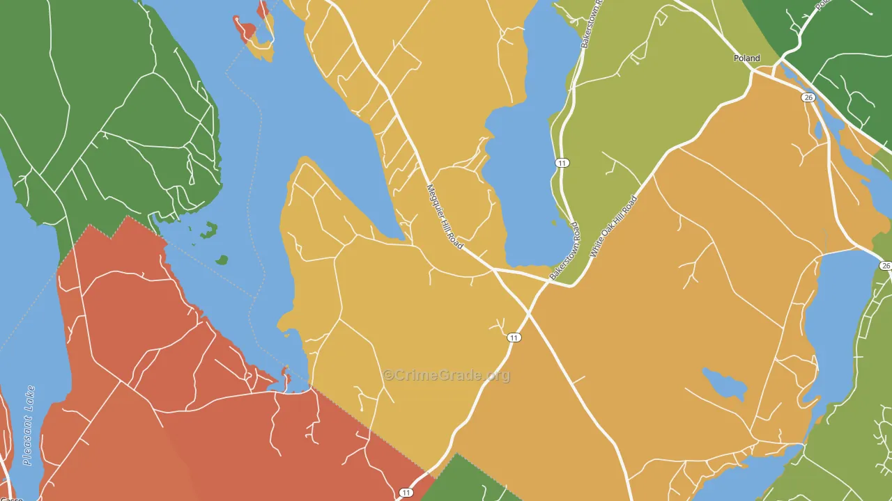 West Poland, ME Map of Murder Rates